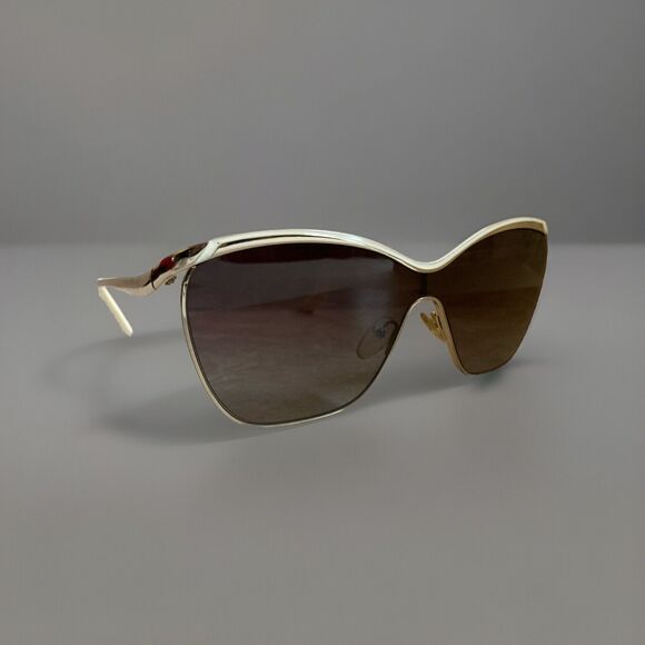 Salvatore Ferragamo Sunglasses SF148S 721 Gold White Frames Gray Lens 58 20 135 - Picture 2 of 16